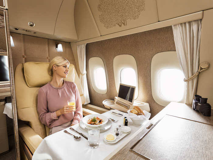 The suites even come with artificial windows that use cameras mounted to the plane