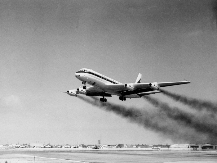 ... the Douglas DC-8 as the jet-powered workhorses of the airline industry. The jetliners of the era, while not quite as refined as today