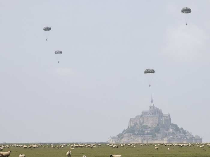 The drop zone was two kilometers outside Mont Saint Michel, an ancient commune in Normandy that is one of France