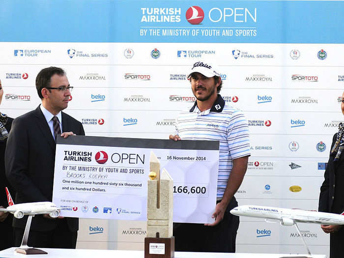 In 2014, he had five top-10 finishes, won €1.7 million (US$1.9 million), and picked up a win at the Turkish Airlines Open in Turkey. He also had two top-10s on the PGA Tour and won another $1.0 million (€930,000).