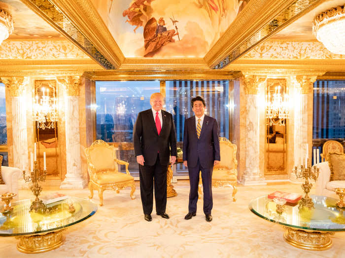 Though the penthouse is still kept relatively private, Trump has used the residence for business, including when he hosted Japanese Prime Minister for a "wonderful" dinner to discuss the two countries