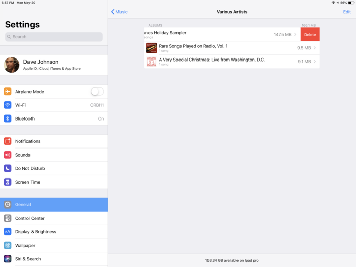Delete unwanted music from your iPad