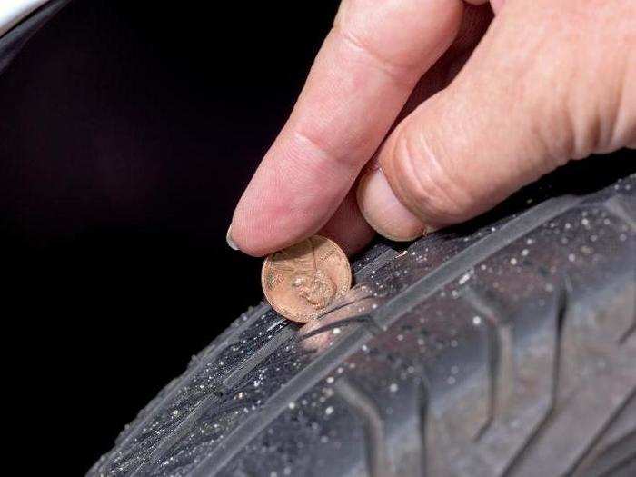 Low tire tread.