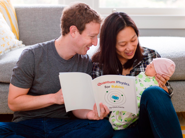 Facebook founder Mark Zuckerberg has two toddler daughters with his wife Priscilla Chan.