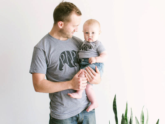 Matching Papa Bear and Baby Bear shirts