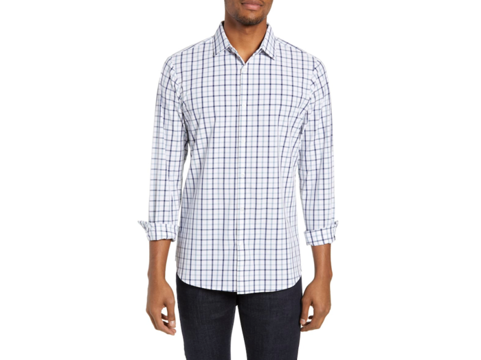 Mizzen+Main Bowers Trim Fit Check Performance Sport Shirt