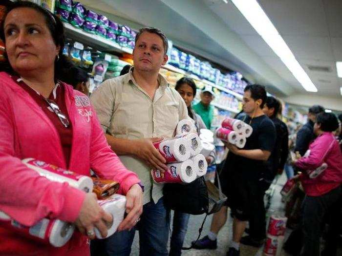 In 2018, experts estimate that in Venezuela, a roll of toilet paper cost 2.6 million Venezuelan bolivars