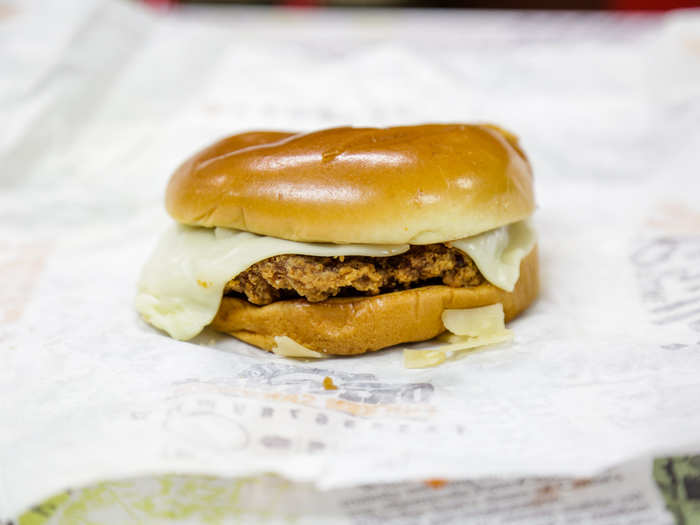 The OG Crispy Chicken Parmesan looked very beige with no visible tomato sauce.