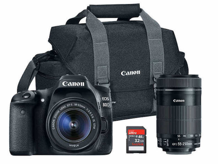 Canon EOS 80D DSLR Camera 2 Lens Bundle, $1,099.99