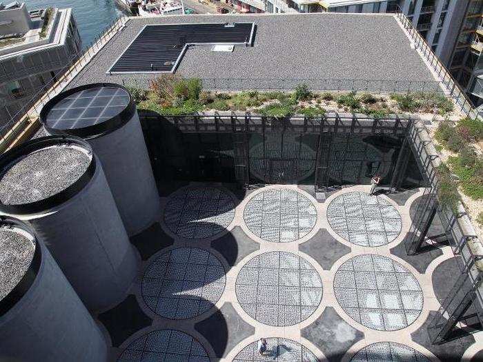 The room above us, though, had a better view that looked down into the Zeitz MOCAA sculpture garden seen here.