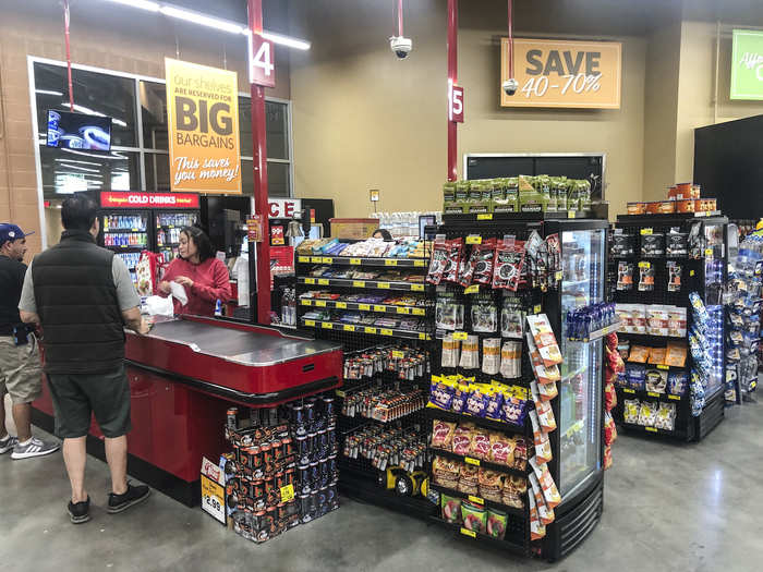 The checkout area is neat and orderly, and I found one set at the front of the store and another at the back, which exits directly into the free parking garage. Free parking is rare in LA.