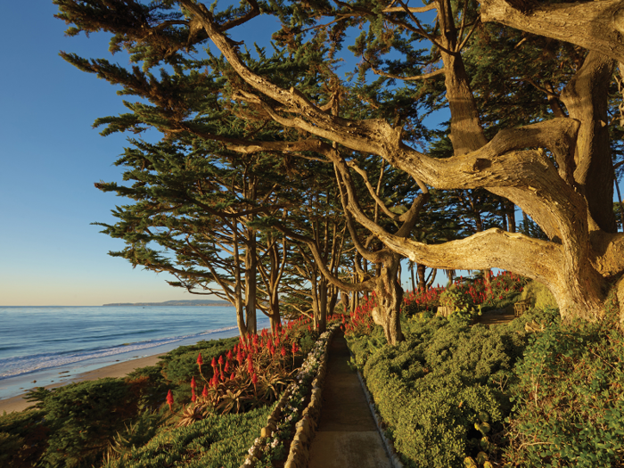 ... along with walking paths that lead to the 450 feet of private beach, where former President Nixon was often photographed.