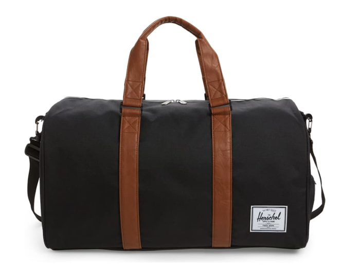 A duffel bag for weekend trips