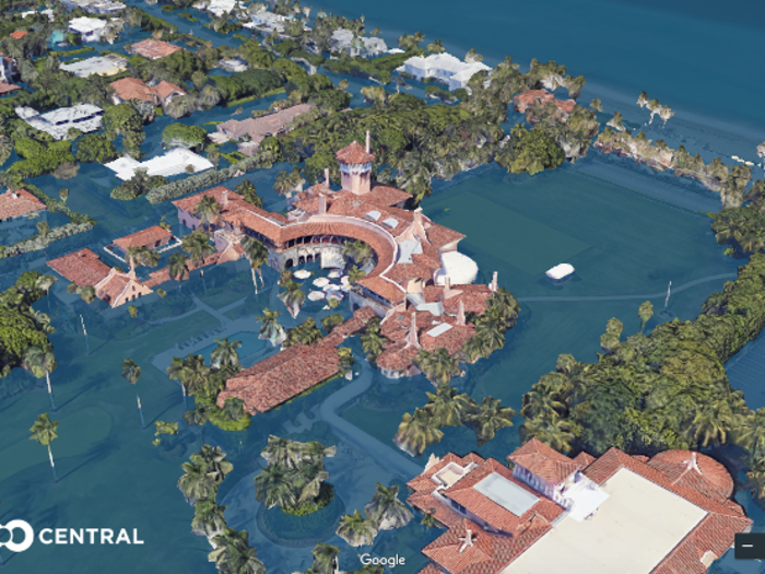 Under the worst-case scenario for sea-level rise, the greens and mansions of Mar-a-Lago could be completely submerged in 80 years.