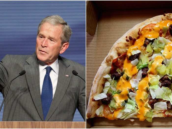 George W. Bush: Cheeseburger pizza