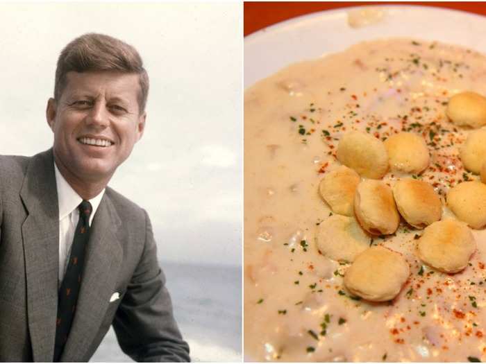 John F. Kennedy: Creamy clam chowder