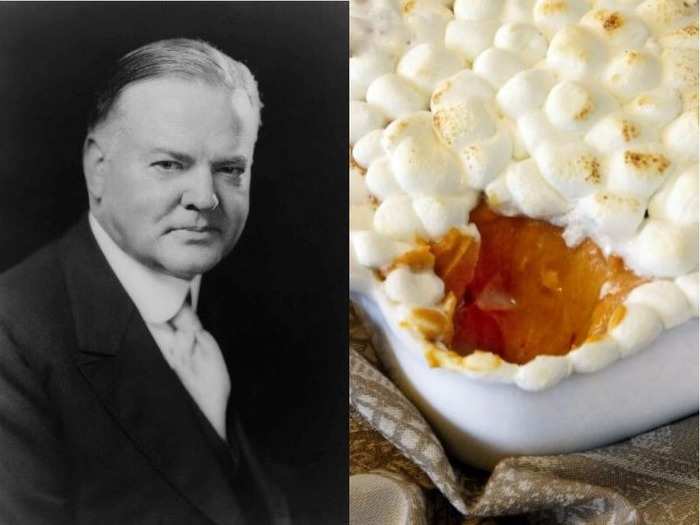 Herbert Hoover: Sweet potatoes with marshmallows