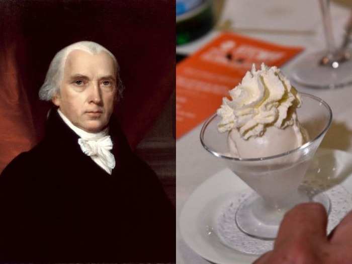 James Madison: Ice cream