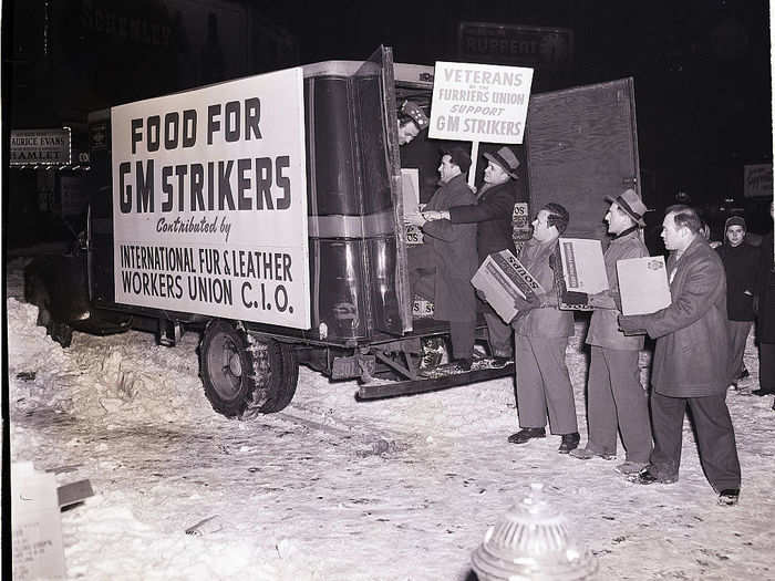 GM struggled with the US labor movement before and during World War II. Eventually, organized autoworkers would become a powerful group.