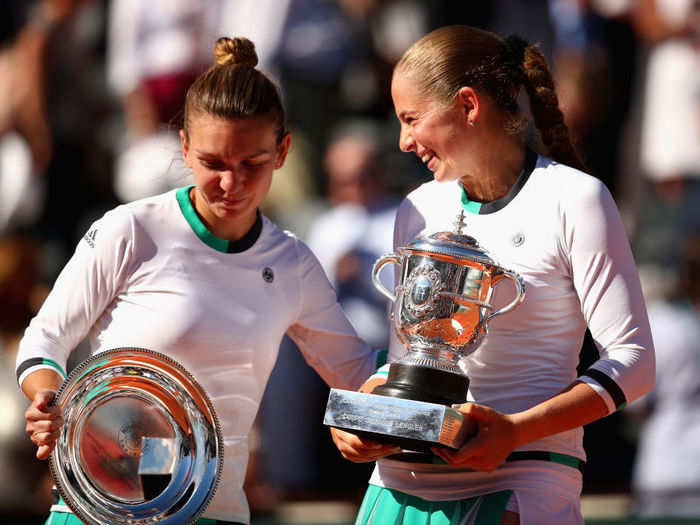 2017: Jeļena Ostapenko over Simona Halep in the final.