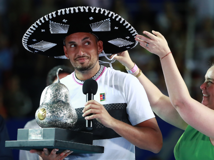 Kyrgios said he was out partying for the entirety of the 2019 Mexican Open — and still won the tournament.