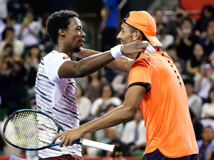 Kyrgios said he looks up to French tennis player Gael Monfils. Monfils has had a successful career, but, to some, has not lived up to his potential. There are parallels between the two players.