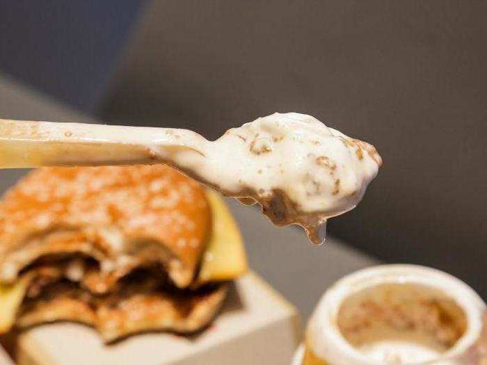 The Stroopwafel McFlurry is a perfect duet of creamy vanilla and sticky, crunchy caramel cookie. It