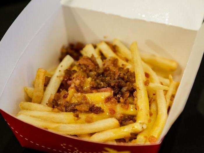 CHEESY BACON FRIES: My biggest question regarding this item is: why isn