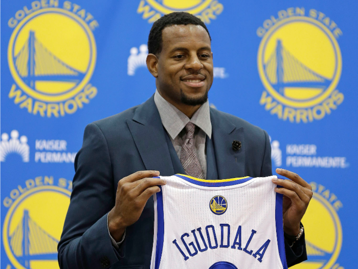 In 2013, the Warriors also acquired Andre Iguodala in a three-team trade with the Utah Jazz and Denver Nuggets. Iguodala has been a huge piece to the Warriors off the bench and even won Finals MVP in 2015.