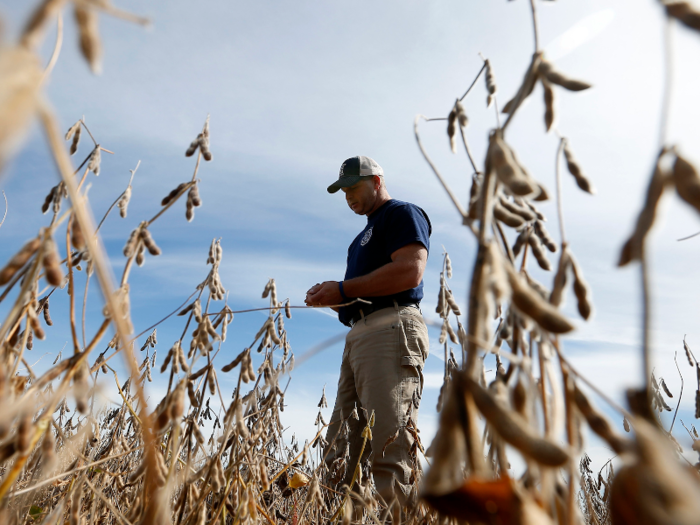 Soybeans account for 60% of the US