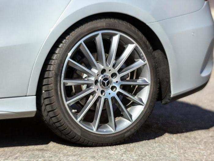 The wheels on my A220 were snazzy AMG multispokes. They were 19-inches and $500 extra, but very much worth it.