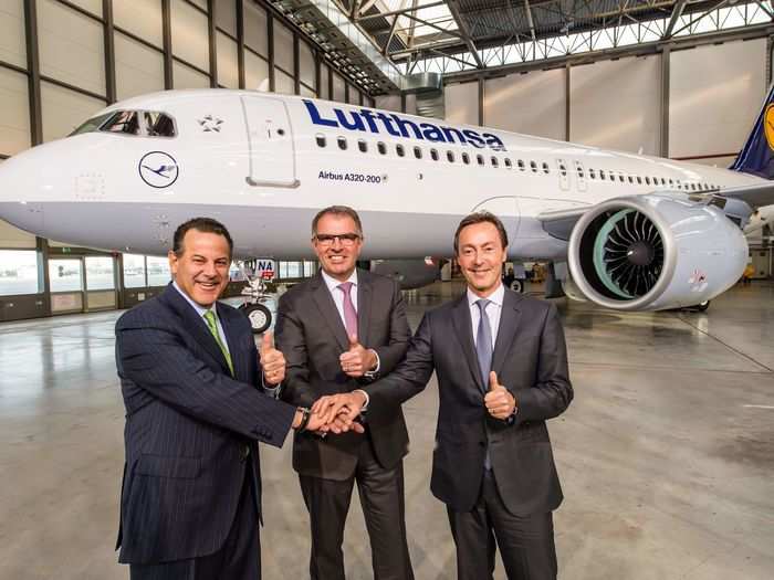 The A320neo entered service with Lufthansa in 2016.