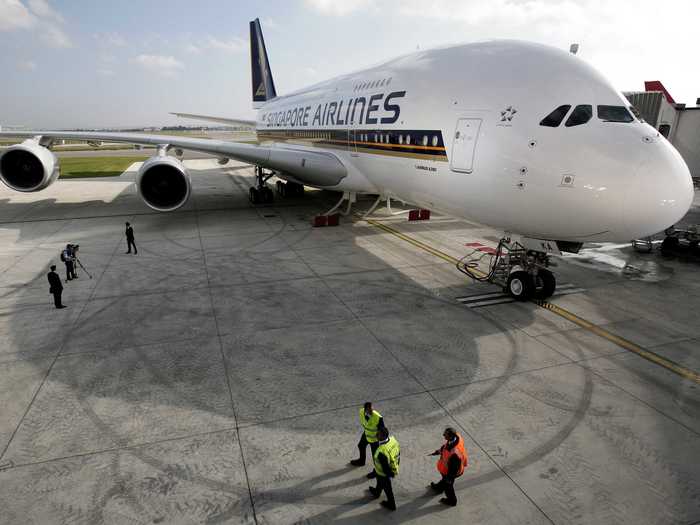 The A380 entered service with Singapore Airlines in 2007.