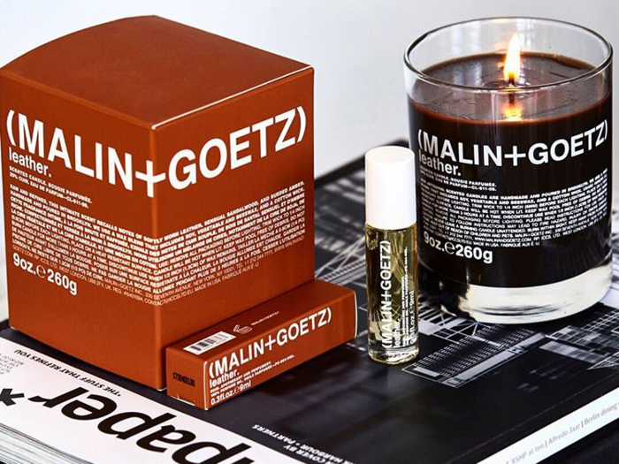 A candle that fills the room with the smell of rich leather