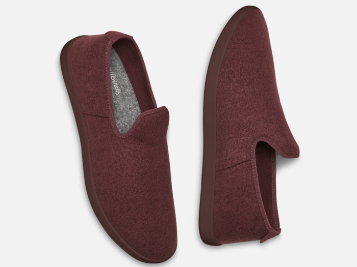 Wool slippers he can wear in and out of the house