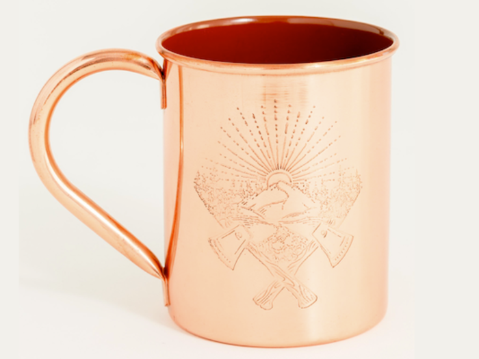 An outdoorsy copper mug