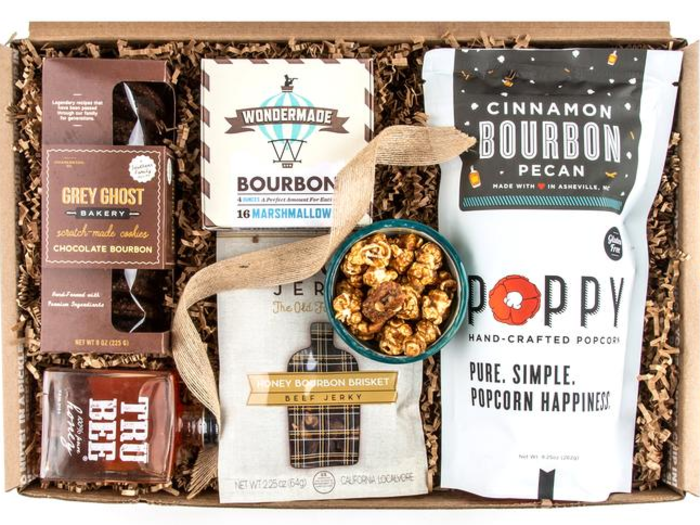 An assortment of bourbon-infused snacks