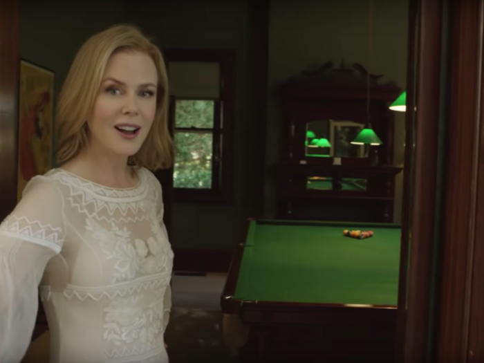 On a tour of her farmhouse, Kidman showed off her billiard room.