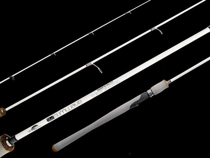 A brand-new spin-fishing rod