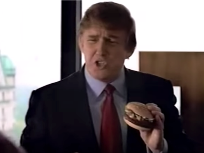 Trump, whose love for fast food is no secret, appeared in a McDonald