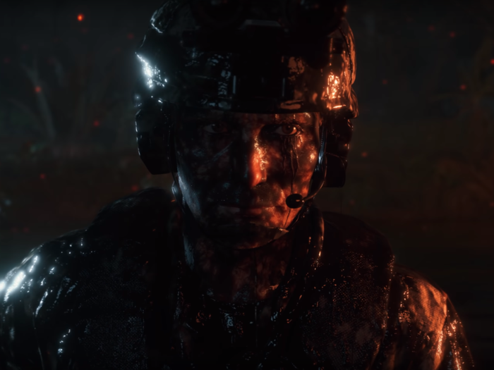 But Mikkelsen also appears as a horrific ghost soldier at various points in the trailer, so maybe he