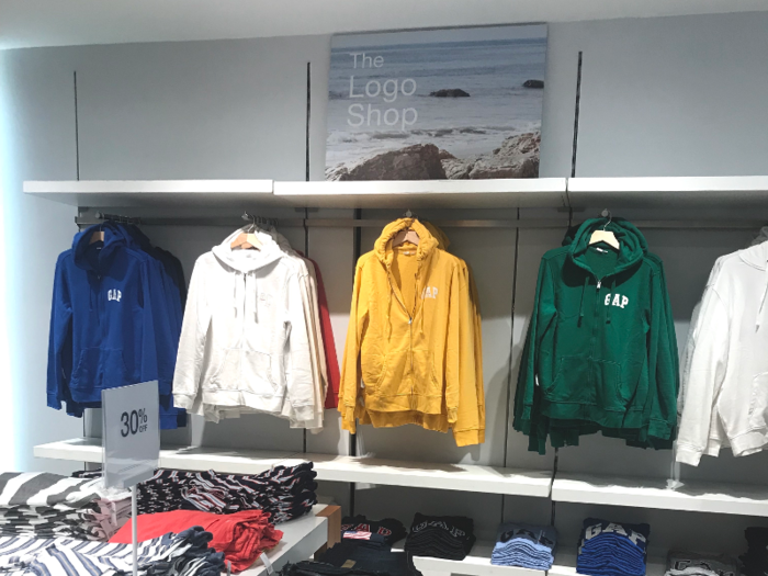 It also featured "The Logo Shop," an ode to Gap