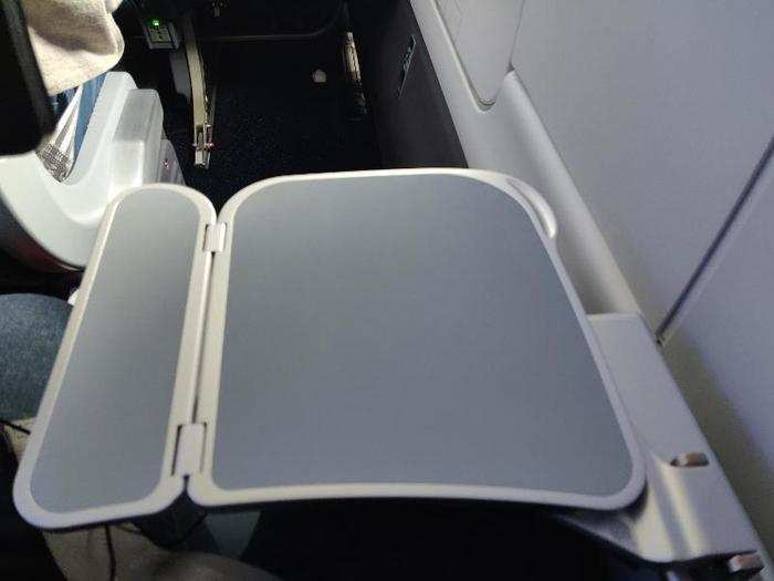 Seat 16E also get a special fold-out tray table that