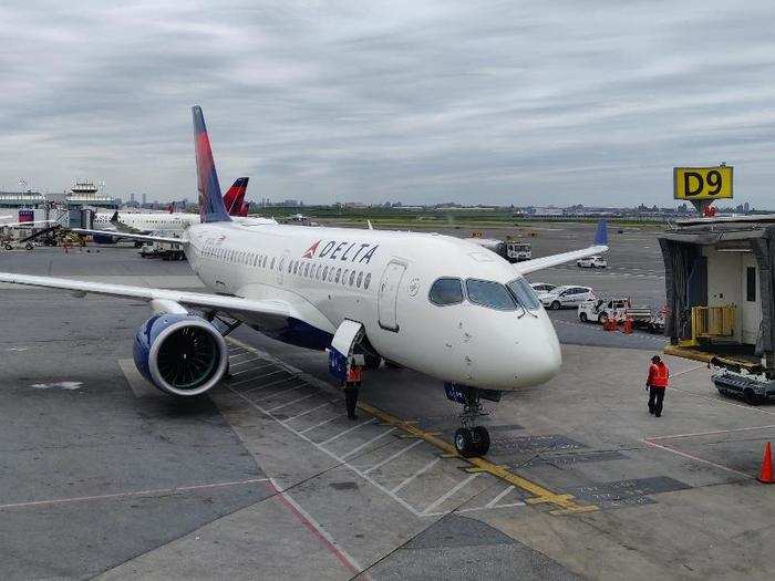 This is the Airbus A220-100 that operated our flight is N110DU. It was delivered brand new on March 29, 2019 and was the ninth A220 to enter the Delta fleet.