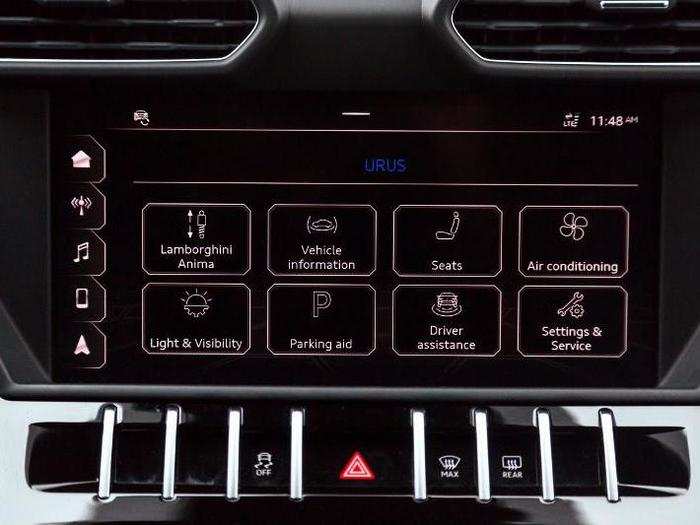 ... Lambo has embedded numerous vehicle-setting controls.