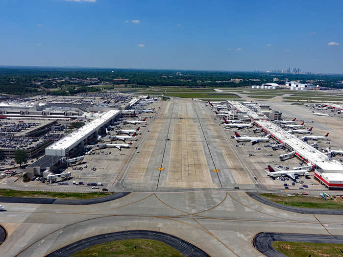 The airport was originally a race track