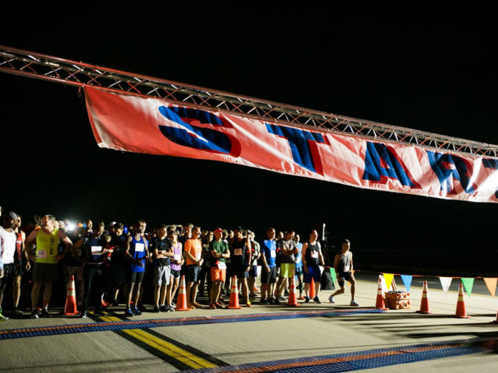 There is a 5K race held every year on one of the runways