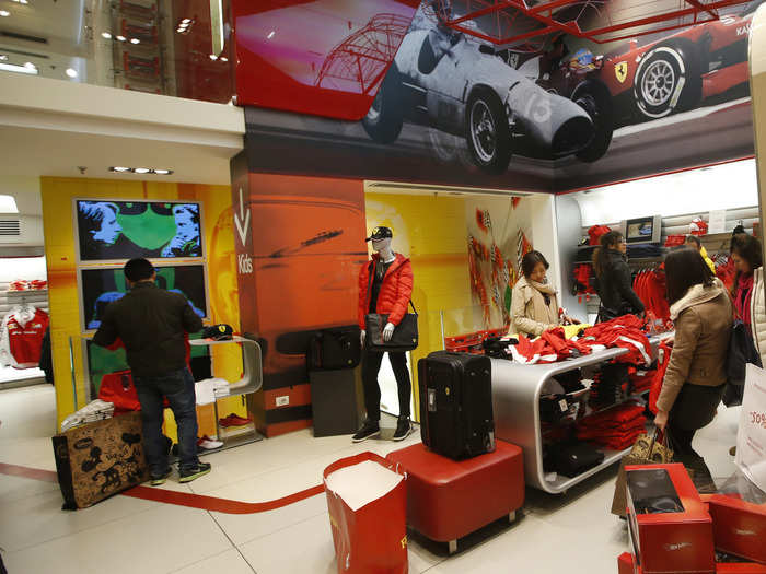 Ferrari also licenses everything from clothes to jewelry.