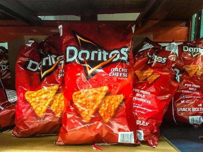 MEGA-SIZE DORITOS BAG: This oversized bag of Doritos could be portioned into smaller bags and brought to picnics and potlucks throughout the summer. Alternately, young capitalists-in-training can also sell grab-bags of salty Doritos to boost lemonade sales.