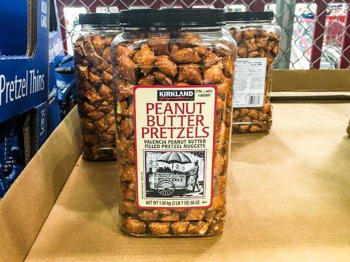 THREE-POUND JAR OF PEANUT BUTTER PRETZELS: For instructions on how to use this hulking jar of peanut butter pretzels, please see above.